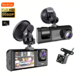 Câmera Veicular 3 Lentes Full HD 1080p com Visão Noturna